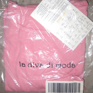 New WITH TAGS La Diva Di Moda Blouse 8 10 12 PINK